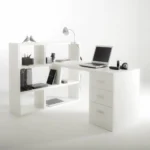 مكتب مع مكتبة 120×140سم