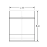 ⁦دولاب 220×200سم⁩ - الصورة ⁦2⁩