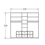⁦دولاب 220×240سم⁩ - الصورة ⁦2⁩