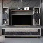 ترابيزة تليفزيون مع وحدة أرفف-35×180سم