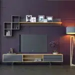 ترابيزة تليفزيون مع أرفف 35×180سم