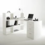 مكتب مع مكتبة 120×140سم - main