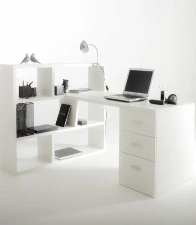 مكتب مع مكتبة 120×140سم - main
