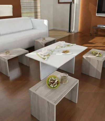 ترابيزة قهوة متداخلة- 5قطع 80×100سم من Verve-Home - main