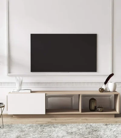 ترابيزة تليفزيون مودرن خشب MDF مقاس 160 سم | تصميم عملي وأنيق من Verve-Home - main