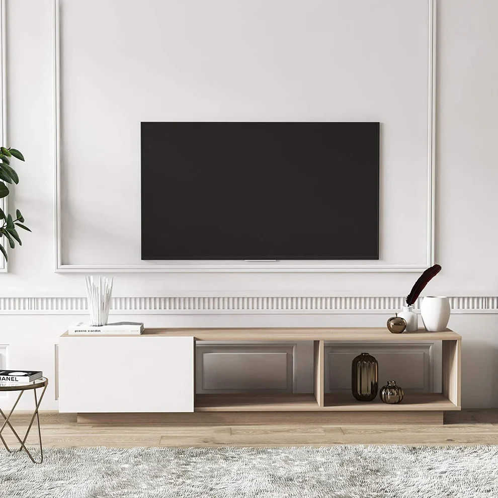 ترابيزة تليفزيون مودرن خشب MDF مقاس 160 سم | تصميم عملي وأنيق من Verve-Home - main