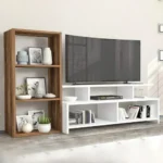 ترابيزة تليفزيون مع وحدة أرفف 35×150سم - ألوان متعددة - main