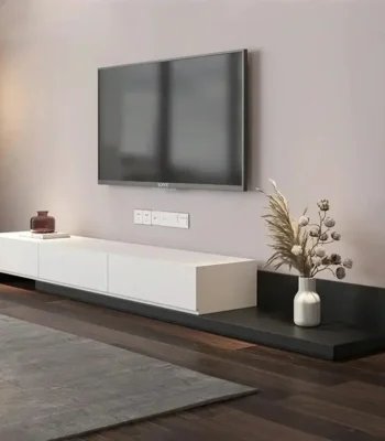 طاولة تليفزيون خشب MDF عرض 220 سم تصميم فريد للراحة وتجمعات عائلية مميزة Verve - main