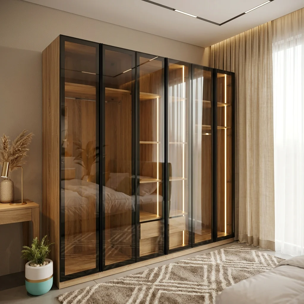 دريسنج روم 240×230 سم لأناقة غرفة النوم للاستخدام اليومي دريسنج روم من فيرف هوم، عرض 240 سم وعمق 55 سم وارتفاع 230 سم