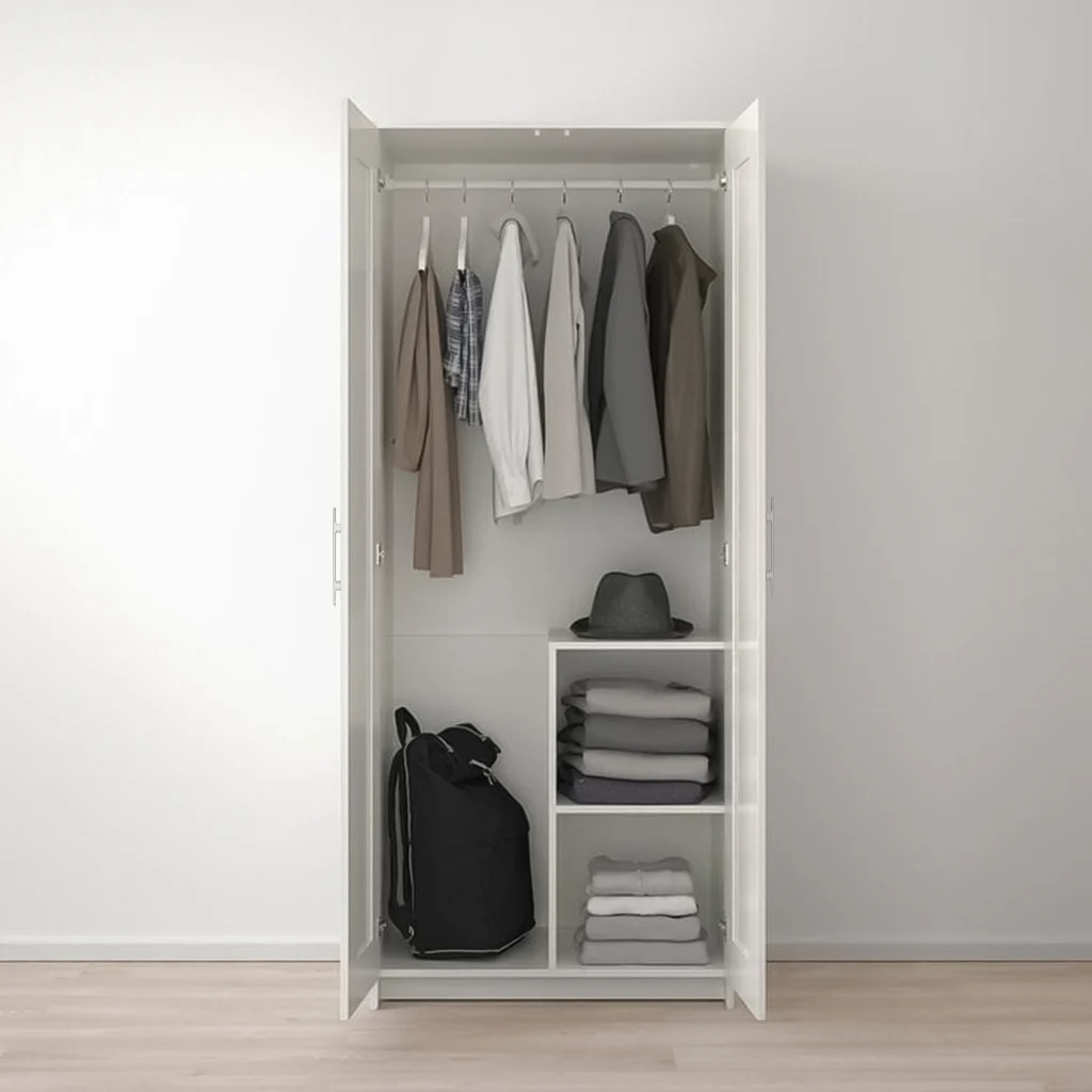 دولاب ملابس 80×180 سم للمساحات العصرية بتصميم يناسب احتياجك دولاب ملابس من فيرف هوم، عرض 80 سم وعمق 40 سم وارتفاع 180 سم
