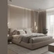 سرير مودرن بظهر مقسم