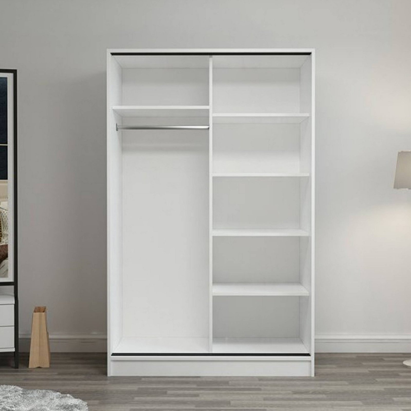 دريسنج روم 120×185 سم بتصميم أنيق داخل غرفة النوم دريسنج روم من فيرف هوم، عرض 120 سم وعمق 60 سم وارتفاع 185 سم
