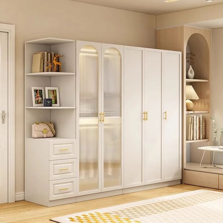 دولاب ملابس 240×220 سم بتصميم متوازن للاستخدام اليومي دولاب ملابس من فيرف هوم، عرض 240 سم وعمق 60 سم وارتفاع 220 سم